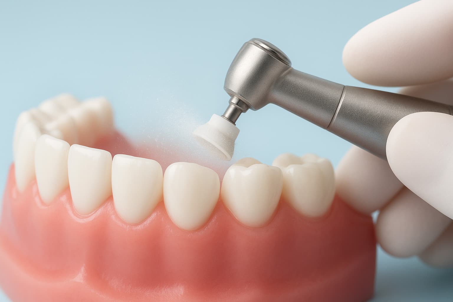 歯科医院で行うクリーニングの様子