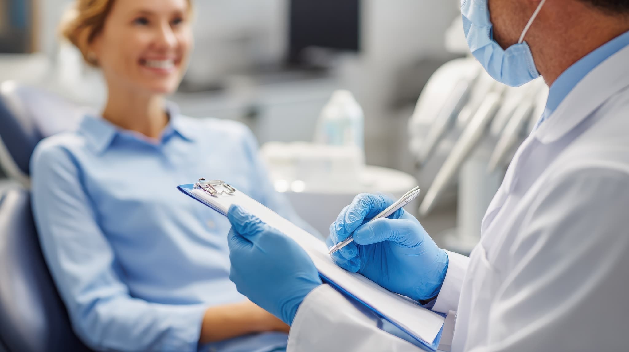 歯科医院でのカウンセリングの様子